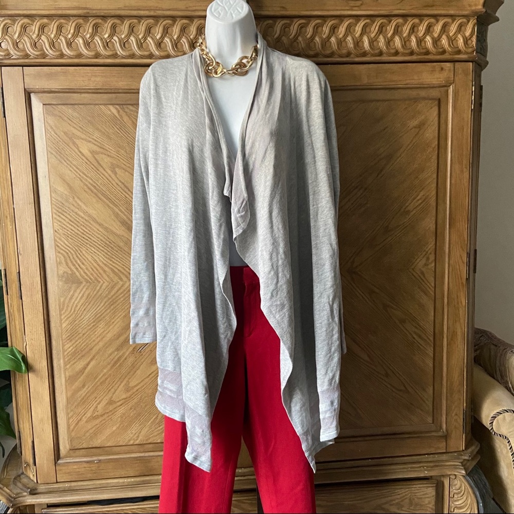 Kenar gray lightweight sheer cardigan sweater